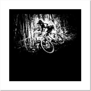 mtb downhill Posters and Art